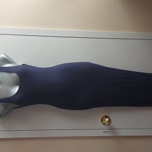 Fashion Nova Solid Navy Dress